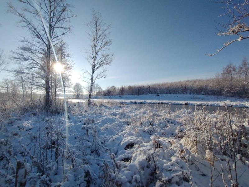 Między Olchami domek nad jeziorem. Noclegi całoroczne. Cisza, spokój. Barczewo Exterior foto